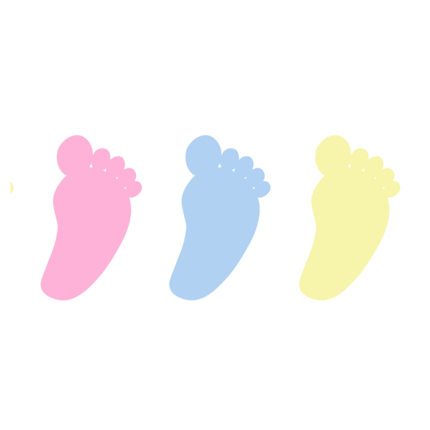 Foot Print Stickers - Pastel