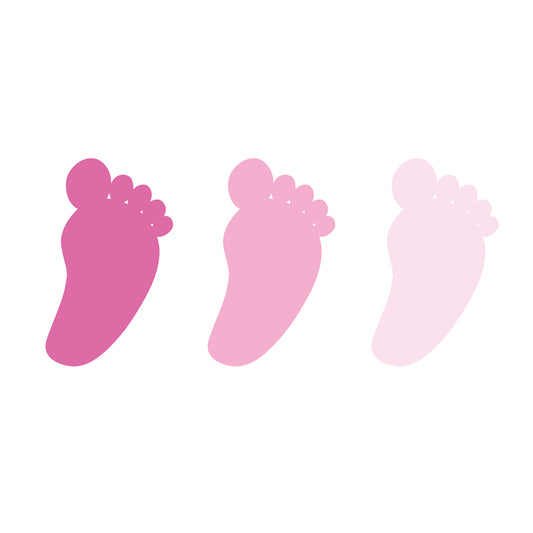Foot Print Stickers - Pink