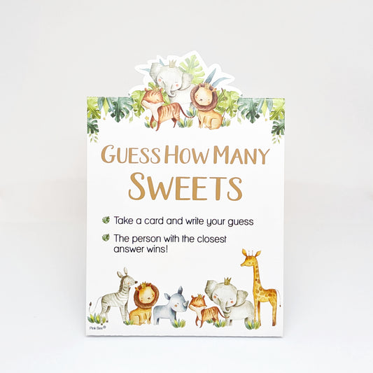 Safari Guess the Sweet Baby Shower Game