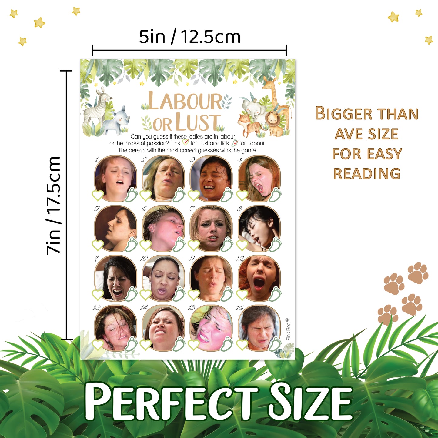 Baby Safari Lust or Labour Game