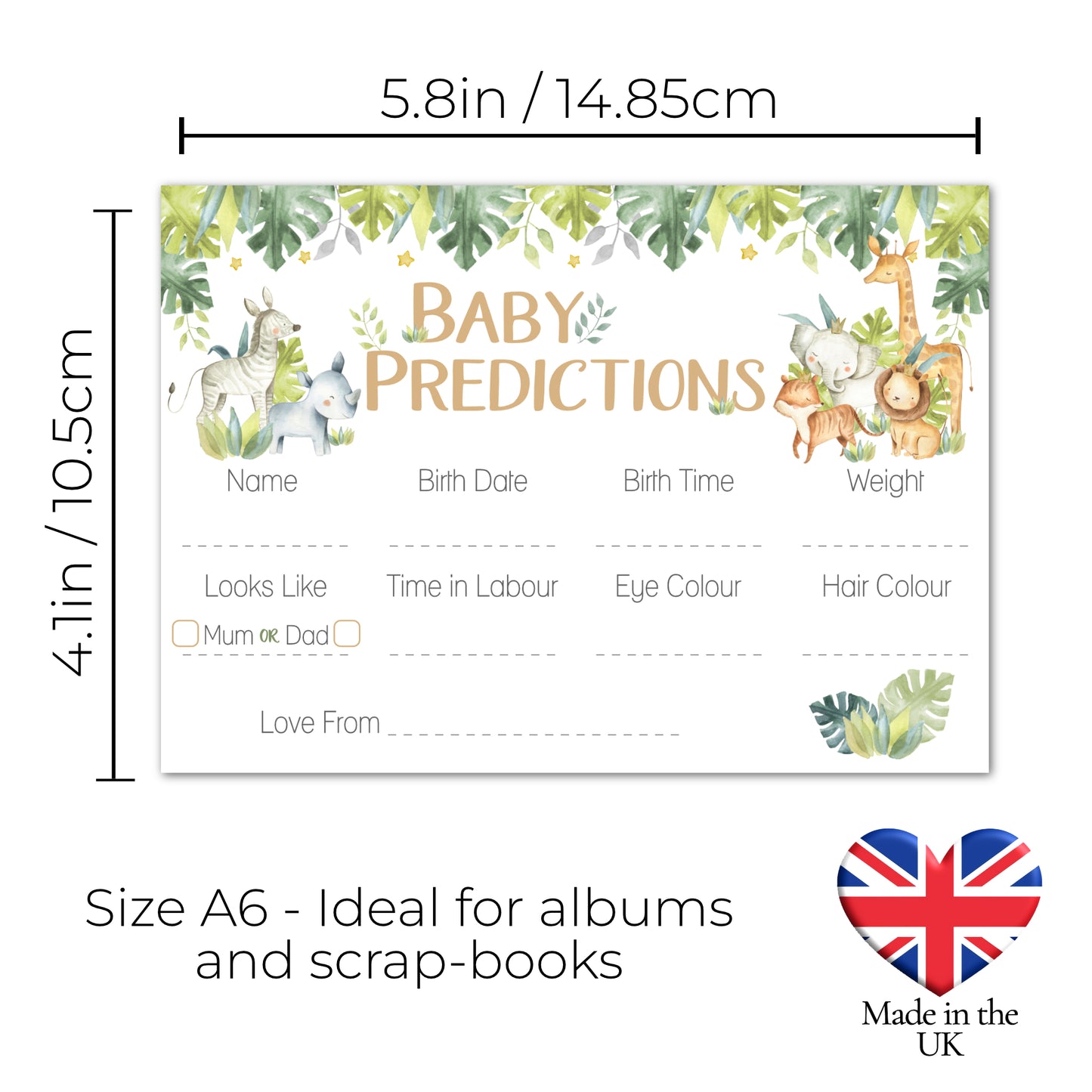 Baby Safari Prediction Cards
