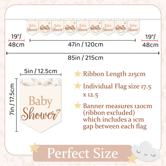 Teddy 'Baby Shower' Flag Banner