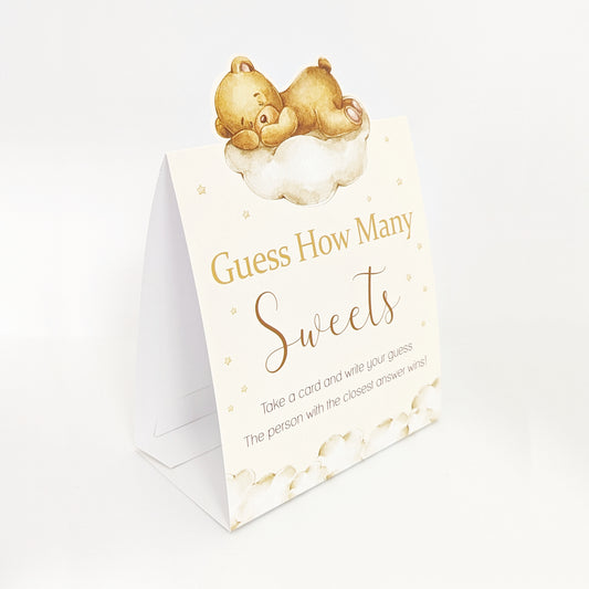 Teddy Guess the Sweet Baby Shower Game