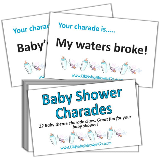 Baby Shower Charades Game - Uk Baby Shower Co ltd