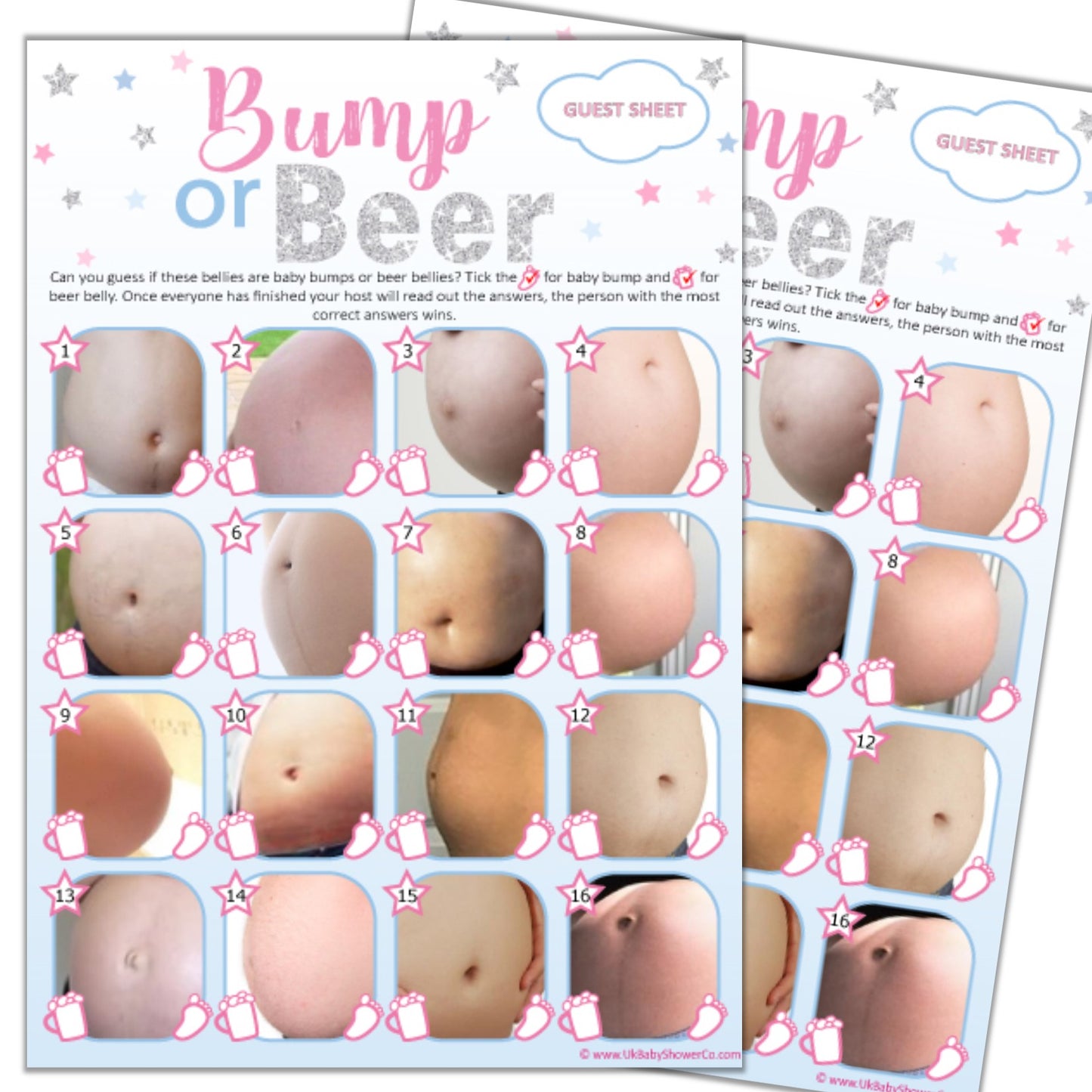 Bump or Beer Party Game - Uk Baby Shower Co ltd