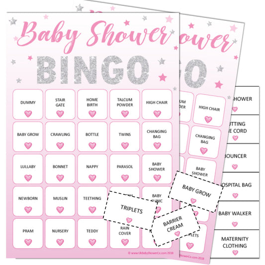 Baby Bingo Game - Stars - Uk Baby Shower Co ltd