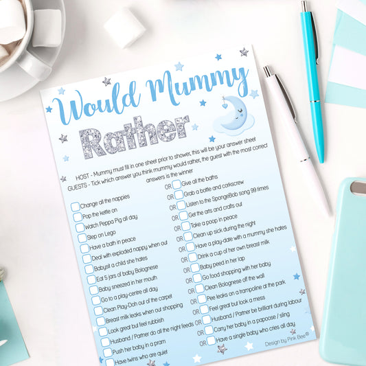 Blue Moon and Stars Would Mummy Rather Game