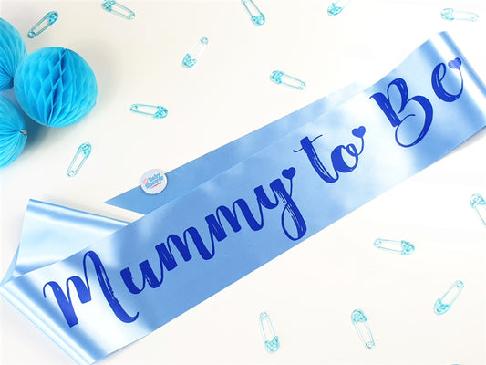 Mummy to Be Sash - Blue - Uk Baby Shower Co ltd