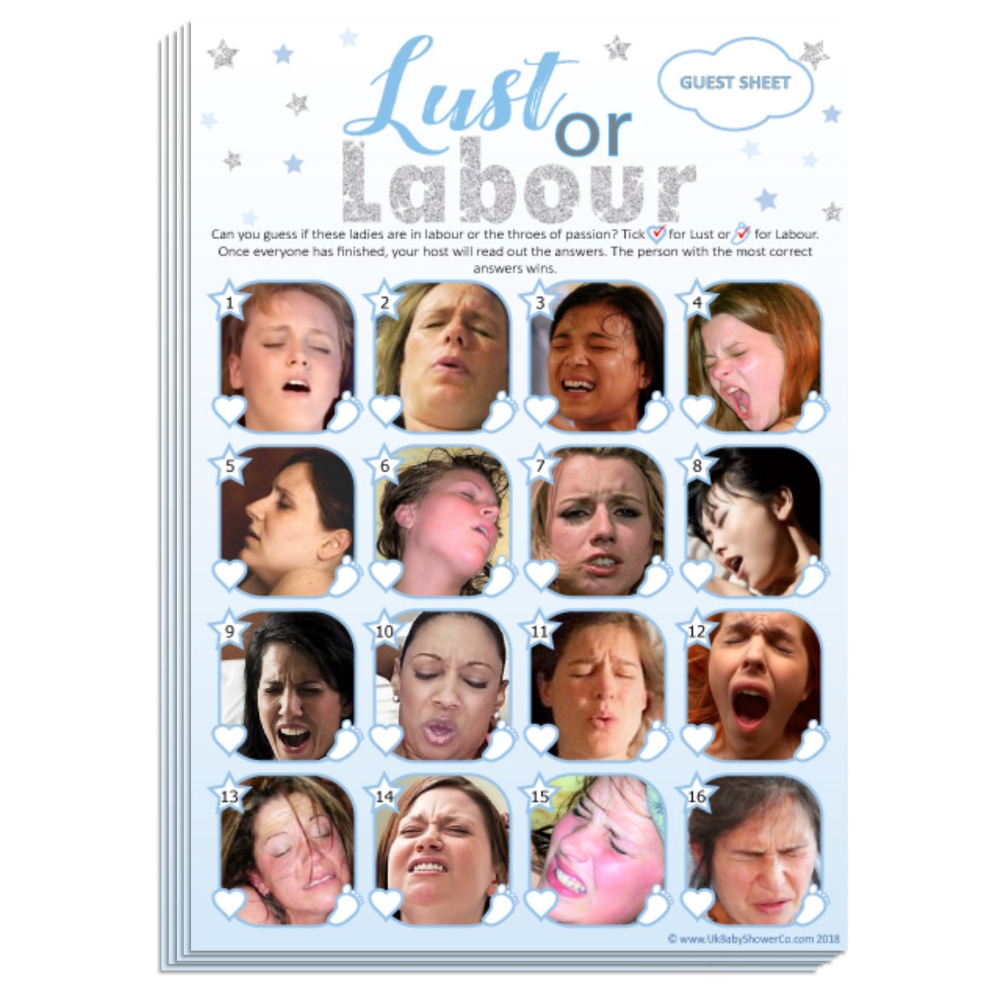 Labour or Lust Party Game - Uk Baby Shower Co ltd