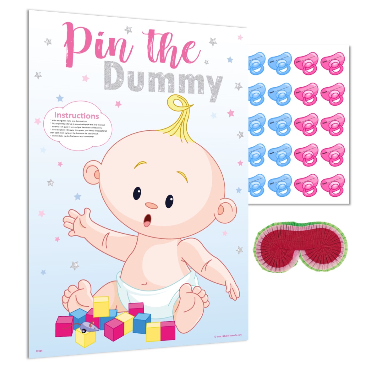 Pin the Dummy Game NEW - Uk Baby Shower Co ltd