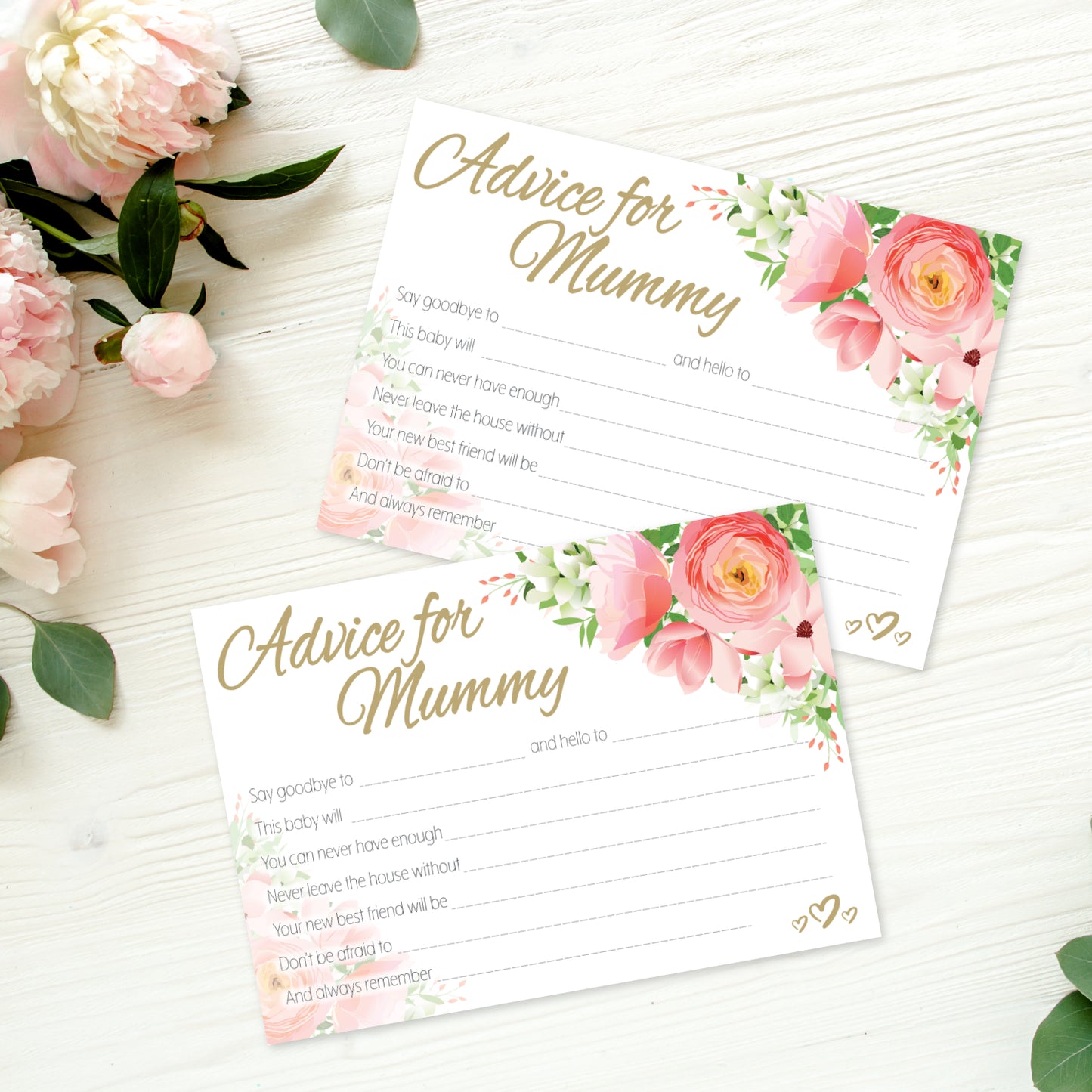 Advice Cards - Pink Floral