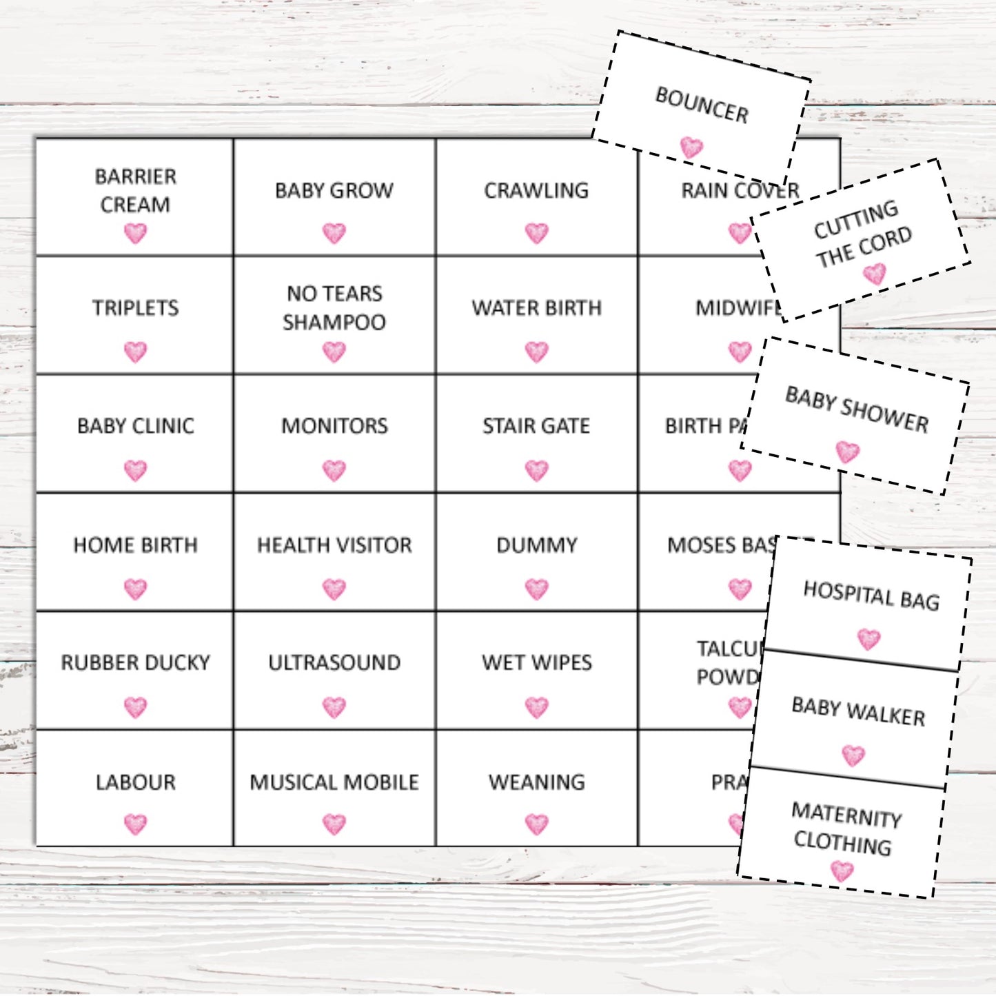 Baby Bingo Game - Stars - Uk Baby Shower Co ltd