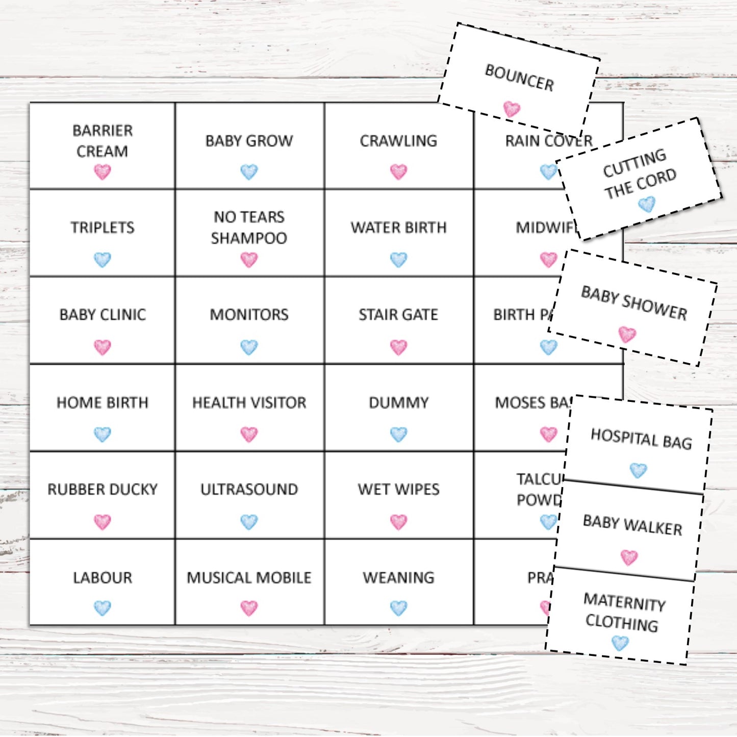 Baby Bingo Game - Stars - Uk Baby Shower Co ltd