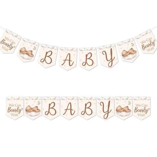 Teddy Themed BABY Flag Banner
