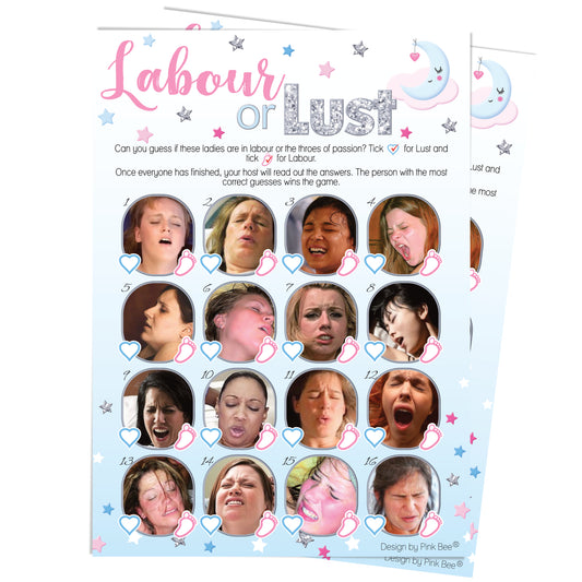 Unisex Moon and Stars Labour or Lust Party Game
