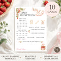 Berry Sweet Baby Shower Predictions Keepsake Cards | Strawberry Baby Theme