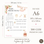 Berry Sweet Baby Shower Predictions Keepsake Cards | Strawberry Baby Theme