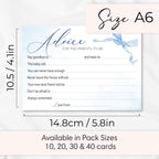 Blue Bow Baby Shower Advice Cards – Keepsake Cards for Parents-to-Be