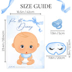 Blue Baby Bow Pin the Dummy Baby Shower Game