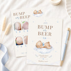 Blue Teddy Bear Baby Shower Bump or Beer Picture Quiz Game