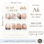 Blue Teddy Bear Baby Shower Bump or Beer Picture Quiz Game