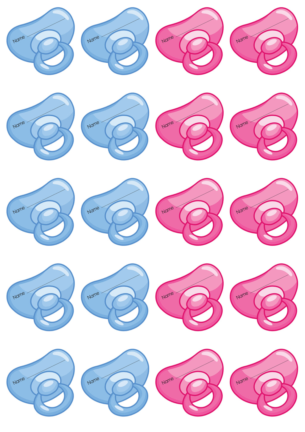 Dummy Stickers - Blue and Pink