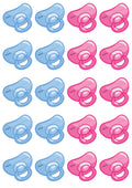 Dummy Stickers - Blue and Pink