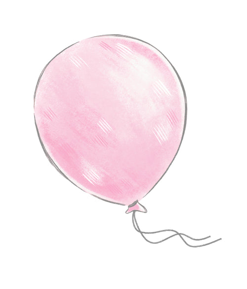 Balloon Stickers - Blue and Pink