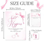 Baby Shower Game - Shit Happens! in Pretty Pink Bow Theme