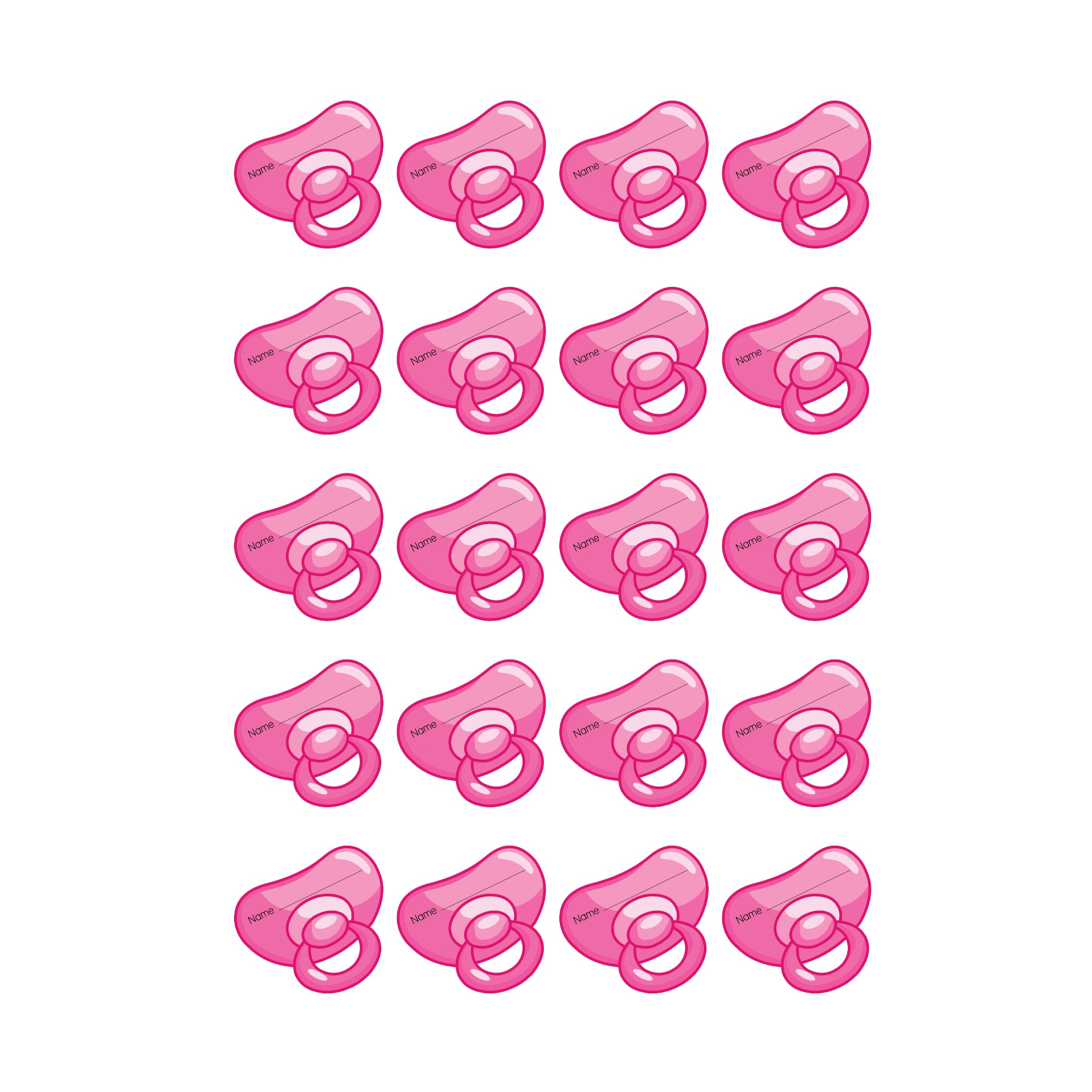 Dummy Stickers - Pink