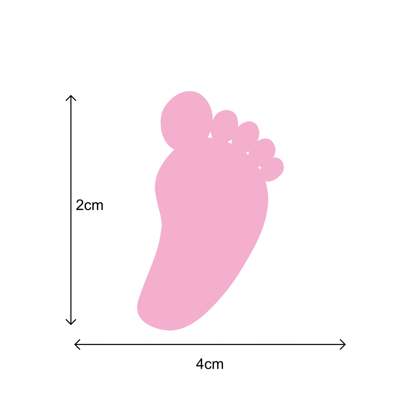 Foot Print Stickers - Pink