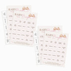 Pink Teddy Bear Baby Shower Bingo Game for Girls