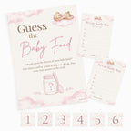 Pink Teddy Bear Guess the Baby Food Baby Shower Game