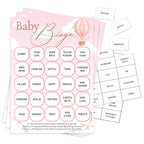 Baby Bingo Game in Up, Up and Away Theme Pink