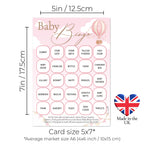 Baby Bingo Game in Up, Up and Away Theme Pink