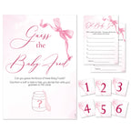 NEW - Pretty Pink Bow Theme Guess the Baby Food Game