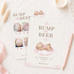 Pink Teddy Bear Baby Shower Bump or Beer Picture Quiz Game