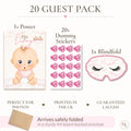 Pink Teddy Bear Pin the Dummy Baby Shower Game with Blindfold
