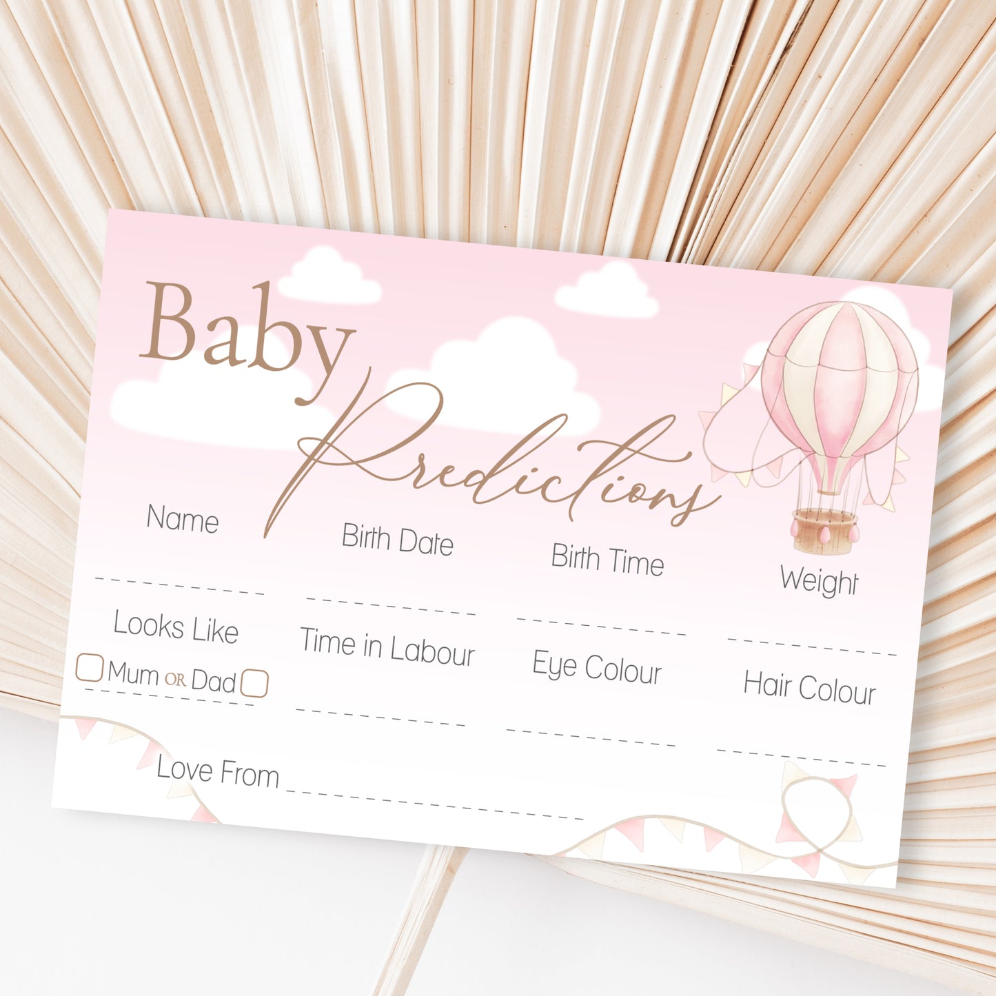 Up Up and Away Pink Prediction Cards