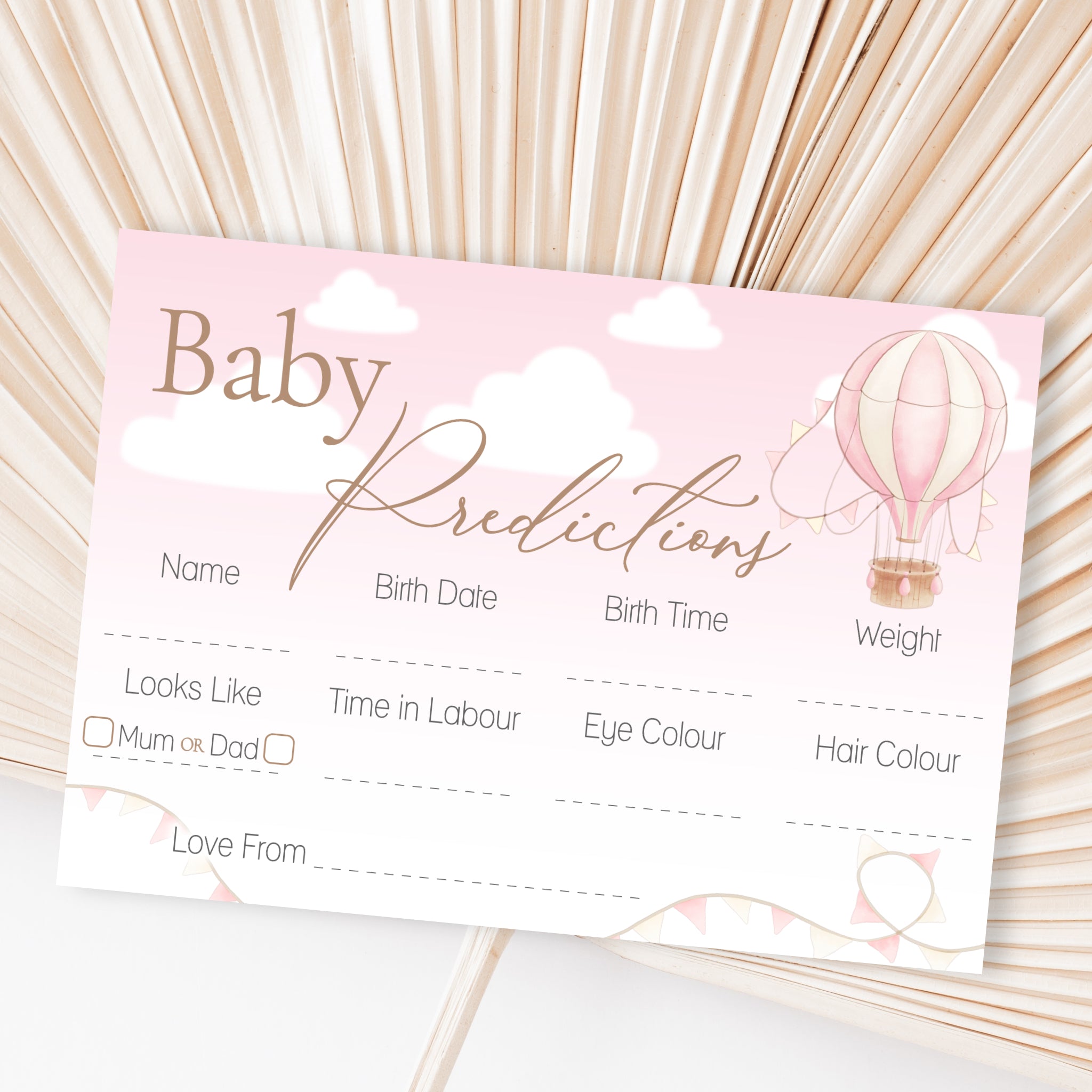 Up Up and Away Pink Prediction Cards