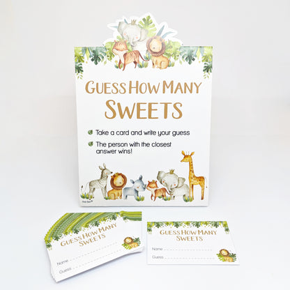 Safari Guess the Sweet Baby Shower Game