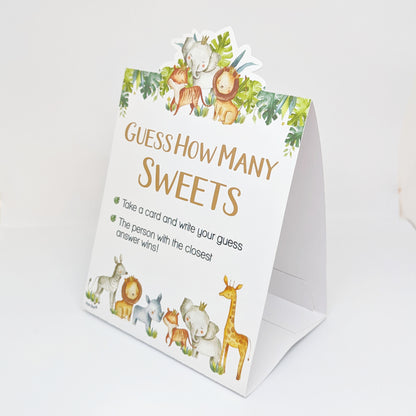 Safari Guess the Sweet Baby Shower Game