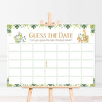 Safari Theme Guess the Date Baby Shower Activity