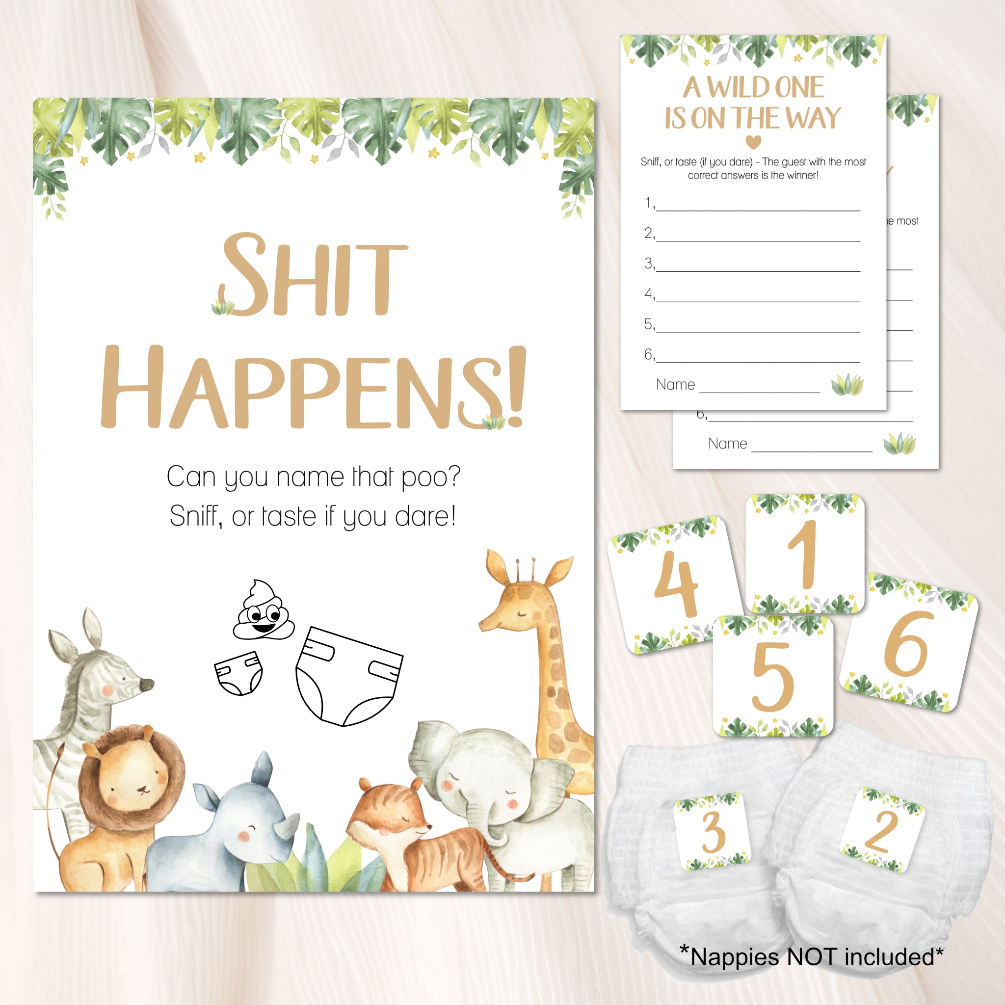 Safari Themed Shit Happens! Game
