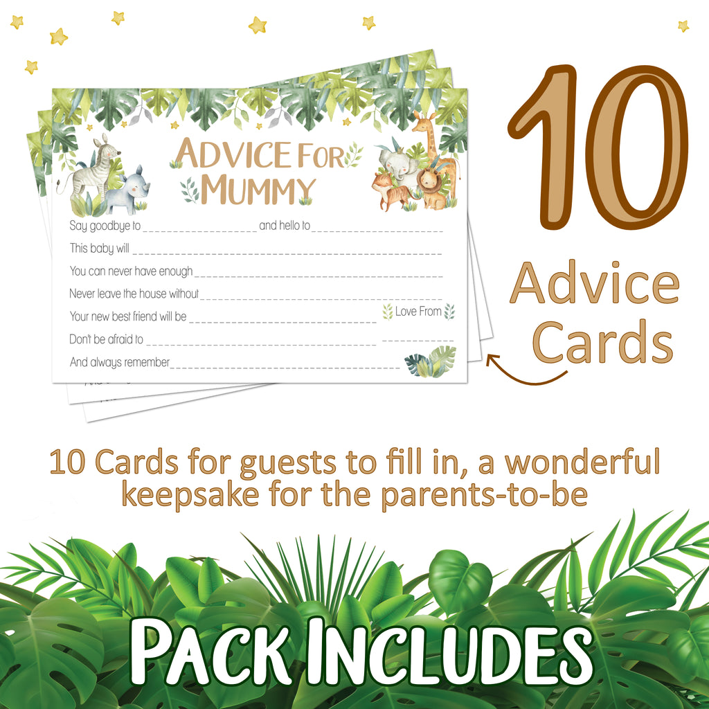 Baby Safari Advice Cards