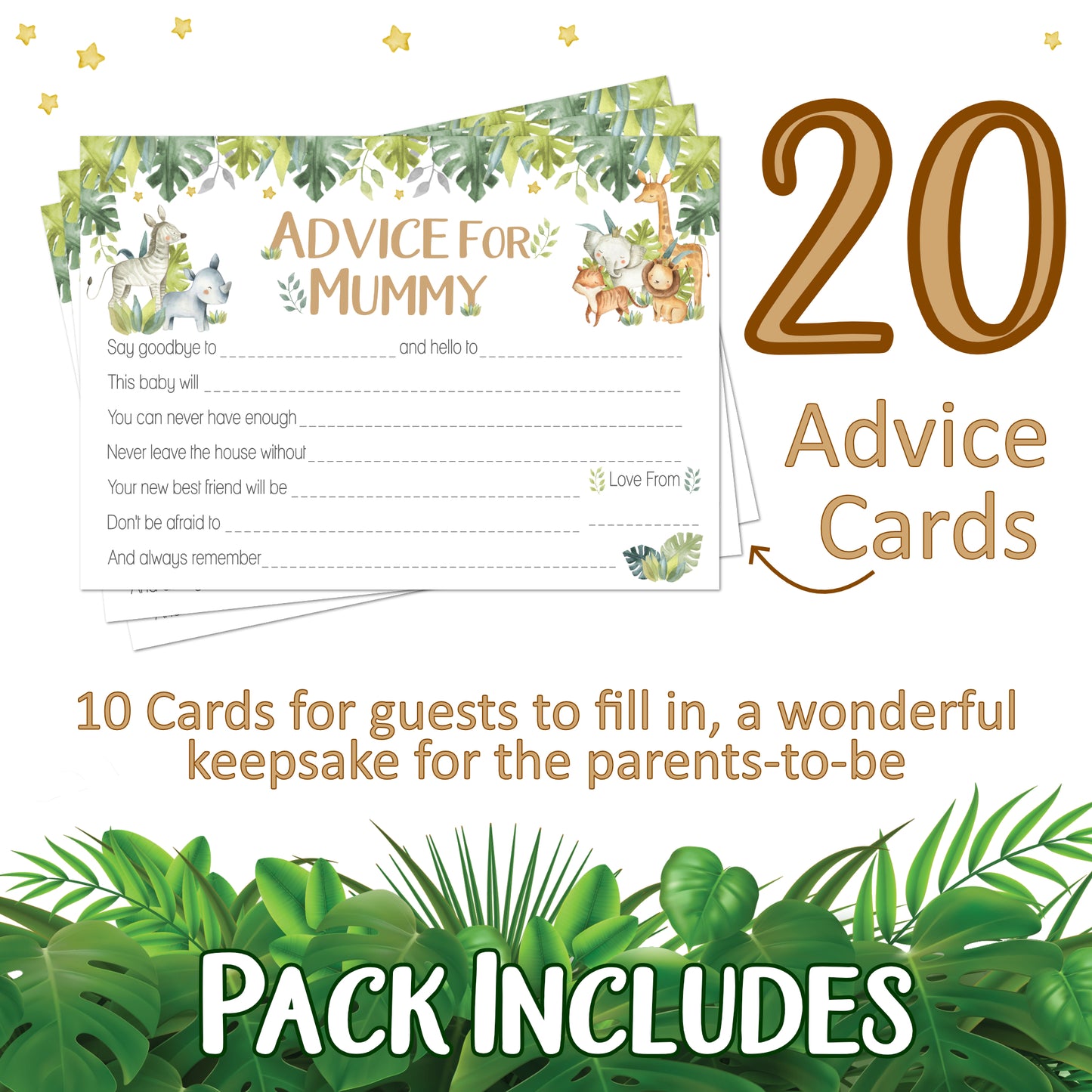 Baby Safari Advice Cards