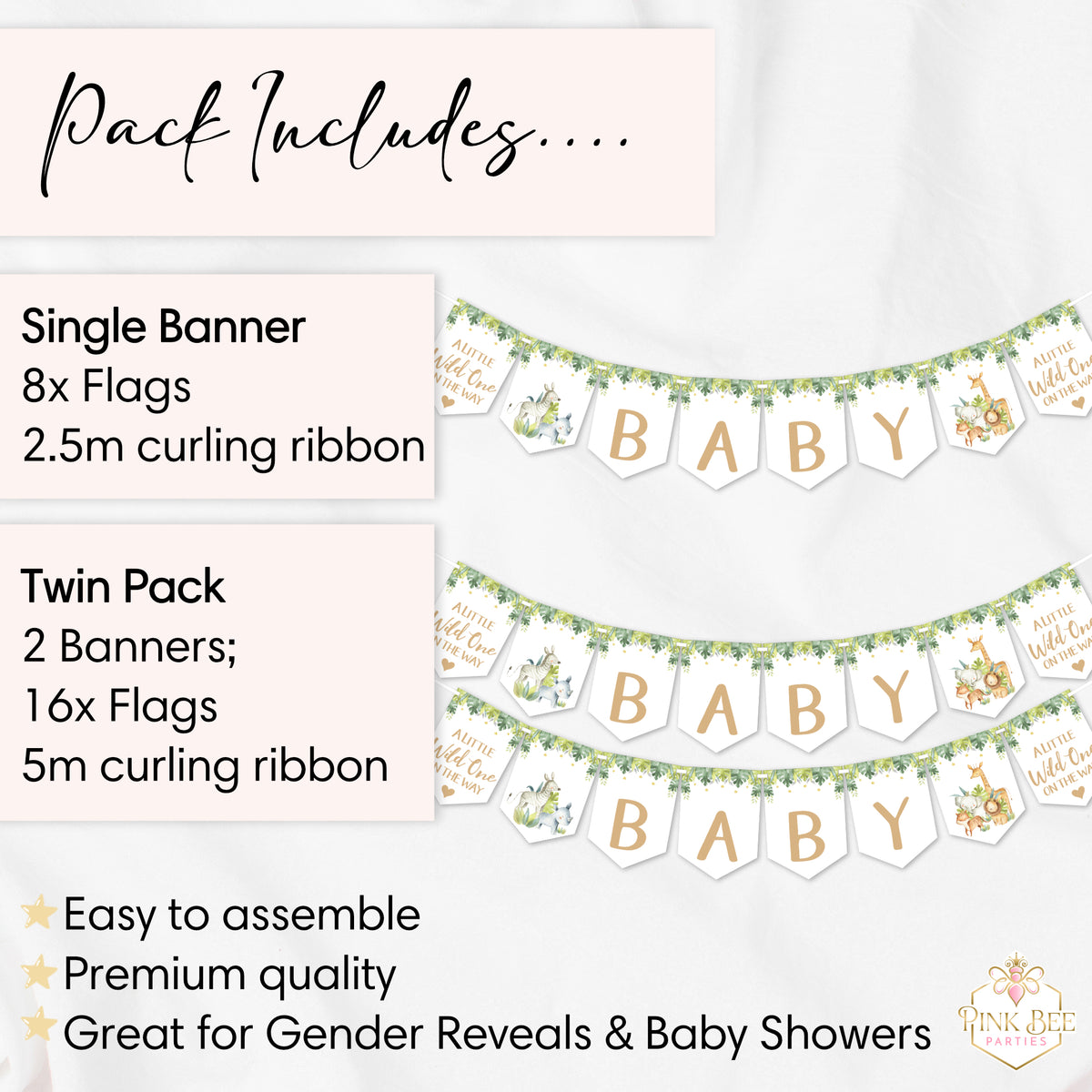Safari Themed BABY Flag Banner