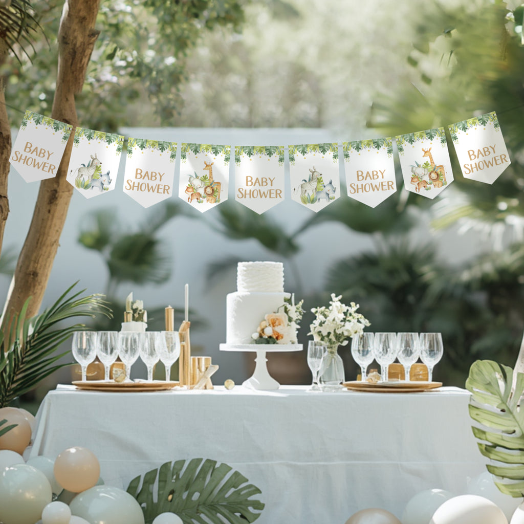 Baby Shower Banner in Safari Theme