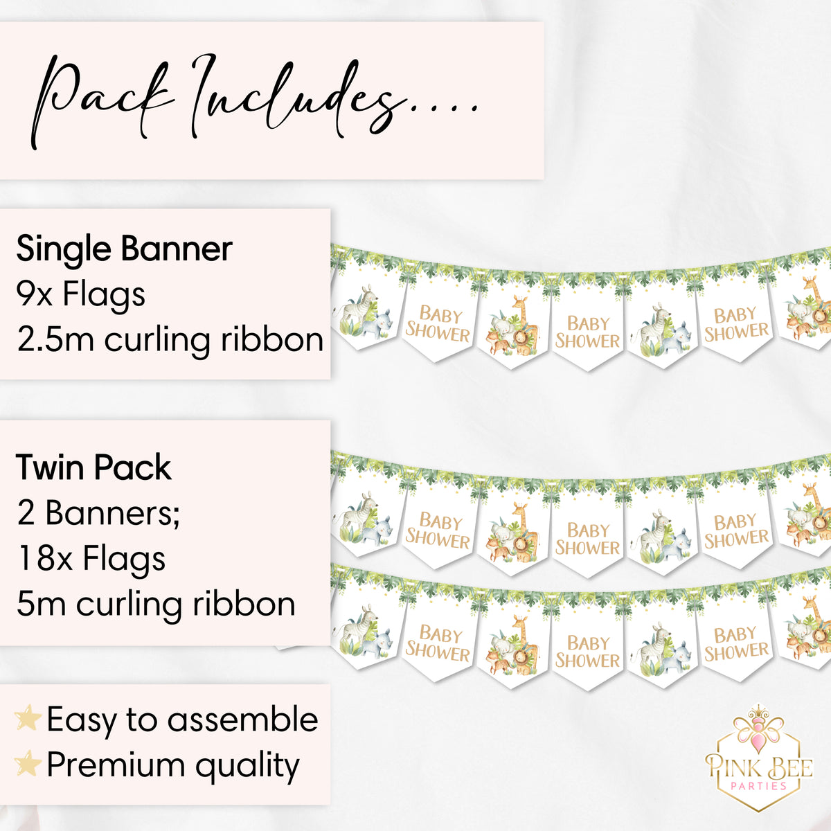 Baby Shower Banner in Safari Theme