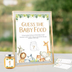 Safari Themed Guess the Baby Food Game
